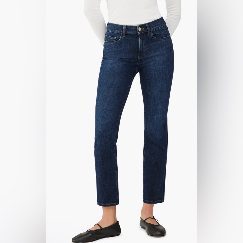 DL1961 Mara Straight Mid Rise Instasculpt 31” In India Ink Size 30
